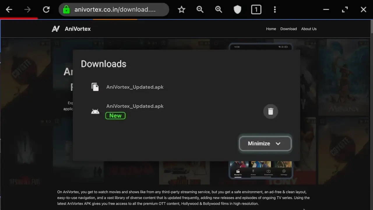 AniVortex App (Official) Download For Android & TV 2026 20 Install Aniortex TV 1